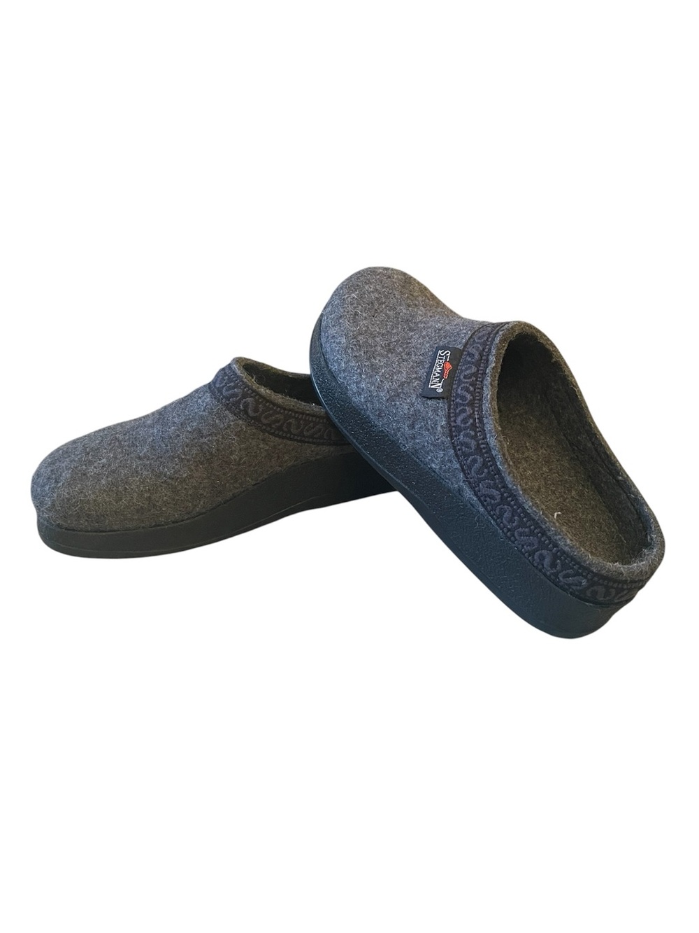 Stegmann Gray Wool Felt Slip-On Clog